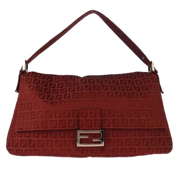 Fendi Red Zucchino Handbag - Picture 1 of 9